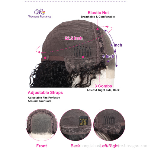 wholesale 4x4 13x4 Curly Malaysian Lace Front Human Hair Wigs With Pre Plucked Baby Hair Remy Hair 8-24 inch Lace Wigs